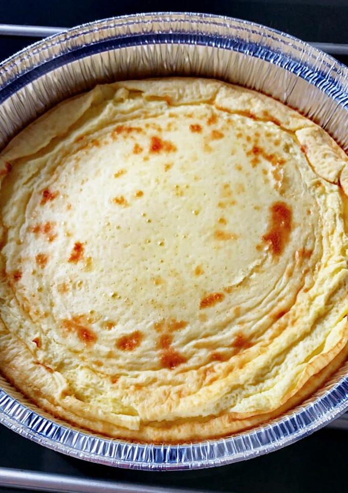 Una foto de Tarta de queso proteica