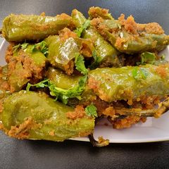 A picture of Stuffed capsicum nu shak.