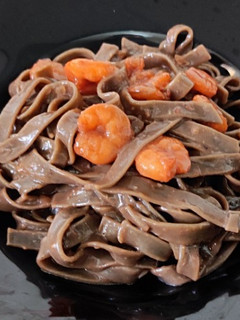 Una foto de Pasta "Tagliatelle al nero di seppia"