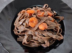 Una foto de Pasta "Tagliatelle al nero di seppia"