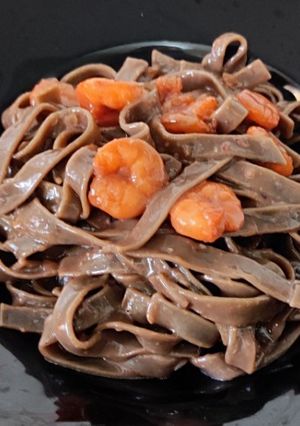 Una foto de Pasta "Tagliatelle al nero di seppia"