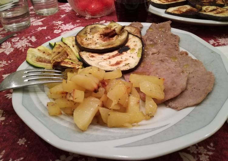 Verdurine grigliate e vitello sottilissimo