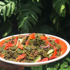 A picture of Moringa salad (kwadon zogale).
