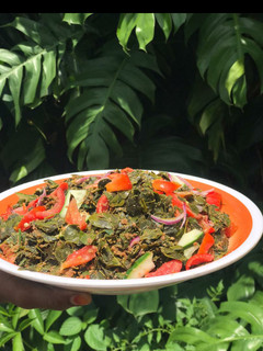 A picture of Moringa salad (kwadon zogale).