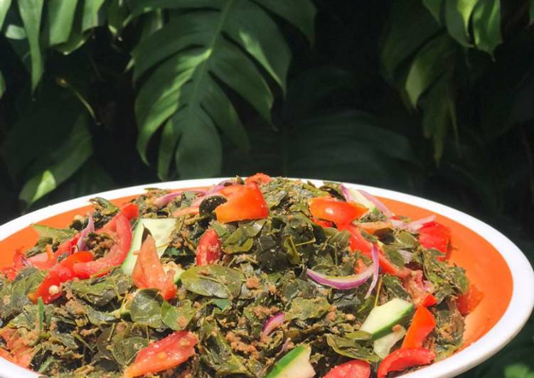 Steps to Make Favorite Moringa salad (kwadon zogale)