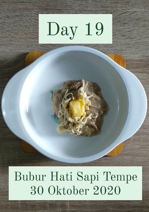 Foto resep Bubur hati sapi tempe mpasi 6 bulan