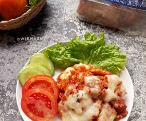 Resep Populer Ayam Geprek Mozarela Enak Sederhana