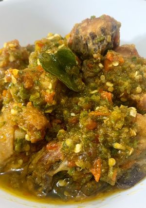 Foto resep Ayam sambal hijau