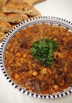 Une photo de Tajine de tripes d'agneau sauce piquante 🌶