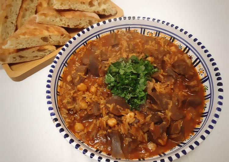 La façon simple de faire des recettes Tajine de tripes d&#39;agneau sauce piquante 🌶 parfait