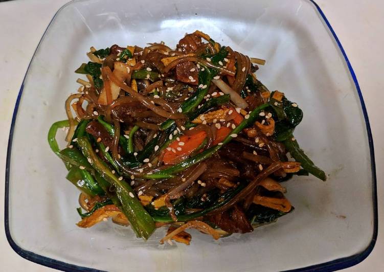 Recipe of Speedy Korean Glass Noodles (chapjae or jabcha)