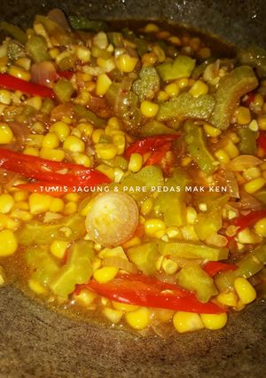 Foto resep Tumis jagung pare pedas