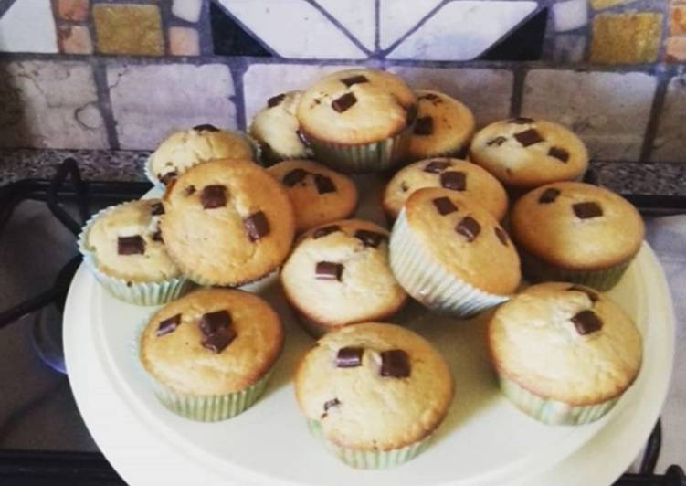MUFFIN CON GOCCE DI CIOCCOLATO🧁🍫: