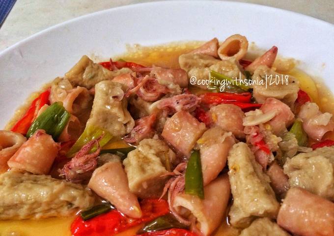 Resep Tumis Cumi Asin Dan Otak Otak Serba Iris Oleh Cooking With