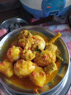 Foto resep Kare ayam telor & kentang dan