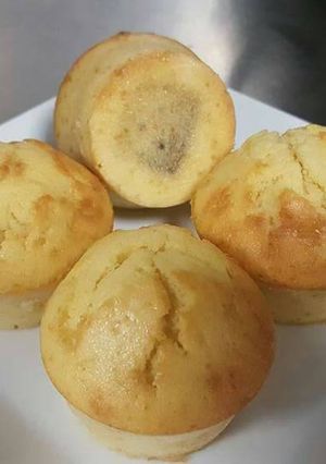Una foto de Mufins rellenos de chocolate
