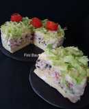 Pastel frío con pan de molde