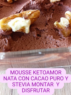 Una foto de Mousse sin carbohidratos ni azúcar