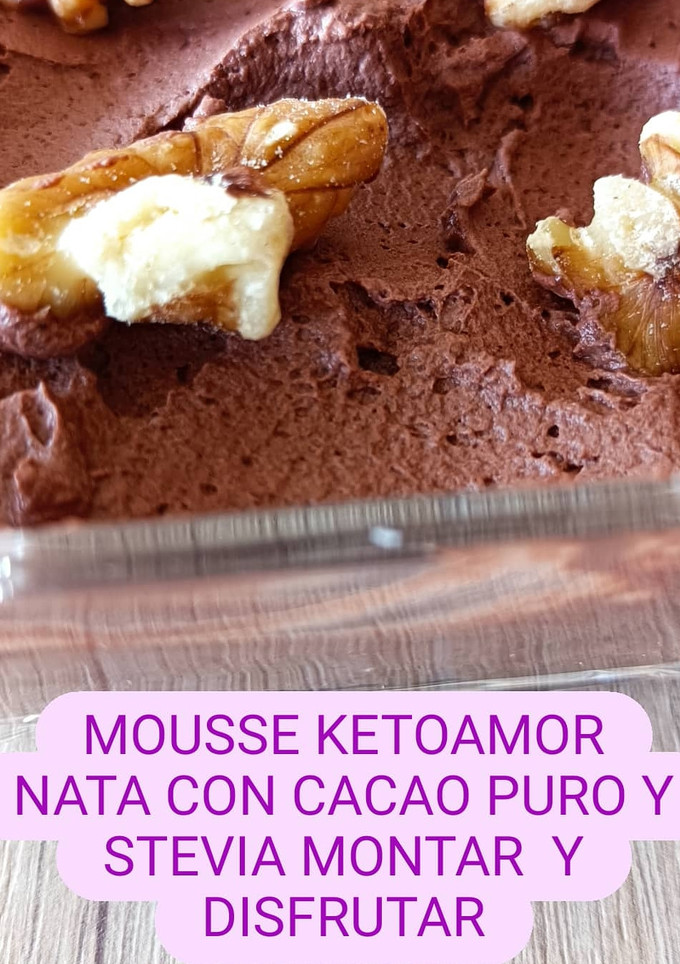 Una foto de Mousse sin carbohidratos ni azúcar