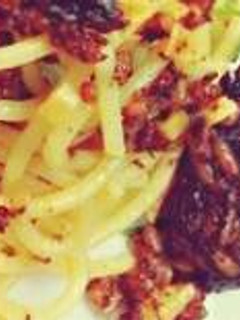 Una foto de Fideos con morcilla ^-^