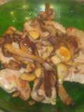 Solomillo de cerdo con setas salteadas