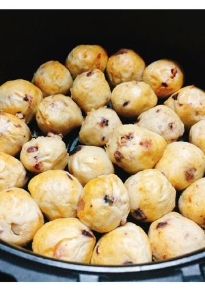 รูปของ 🐙ลูกชิ้นปลาหมึกทอดไร้น้ำมัน Squid Meatballs in Air fryer