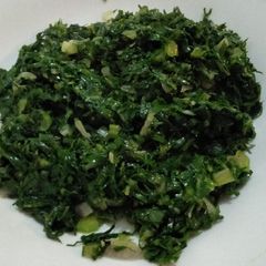 A picture of Fried kales.