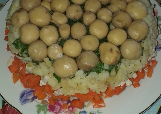 Салат «Грибная поляна» - рецепт приготовления от Vitok