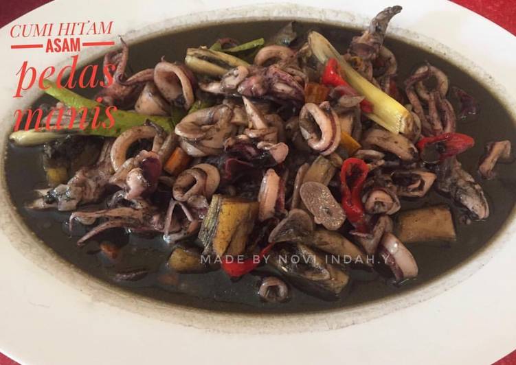 Bahan mengolah Cumi Hitam Asam Pedas Manis yang sempurna