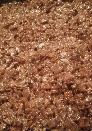 A picture of Cocoa Pebble Treats.