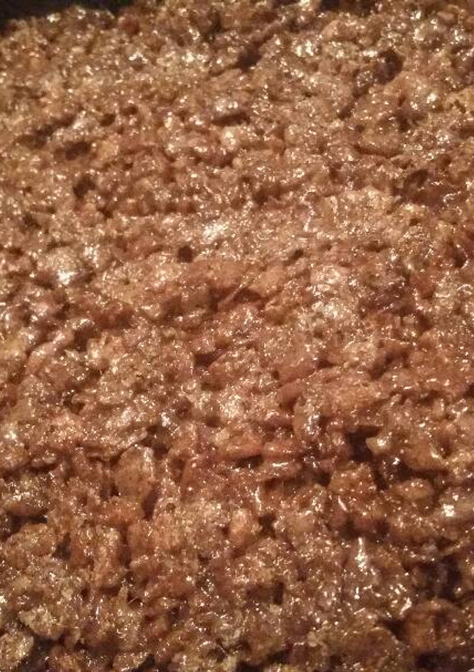 A picture of Cocoa Pebble Treats.
