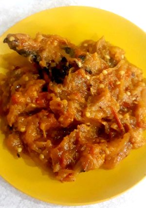 A picture of Brinjal bhartha.