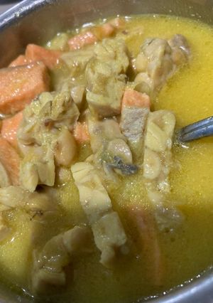 Foto resep Salmon+Tempe kuah Lodeh