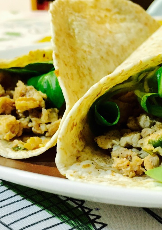 Una foto de Fajitas de carne de cerdo y pollo
