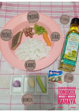 Foto resep BUBUR MPASI PINDANG TONGKOL (Menu Lengkap 4 Bintang) ⭐⭐⭐⭐