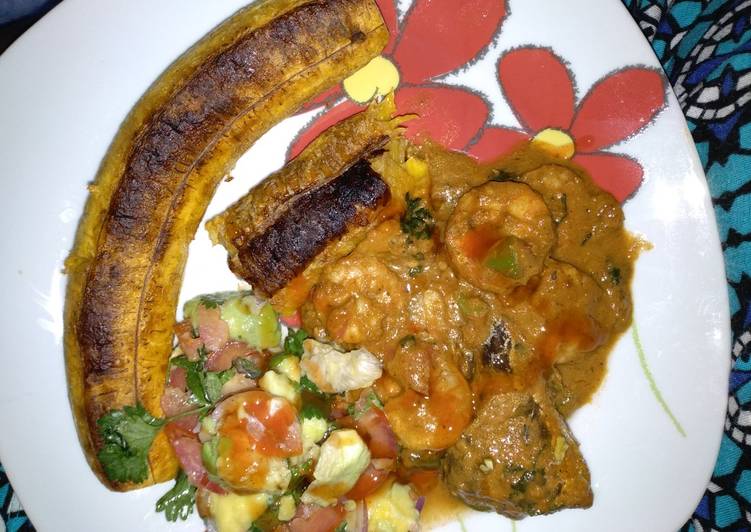 How to Make Grilled tembo bananas prawns in coconut sauce in 15 Minutes for Young Wife