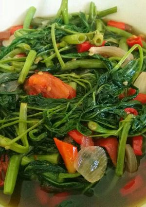 Foto resep Tumis kangkung terasi pedas