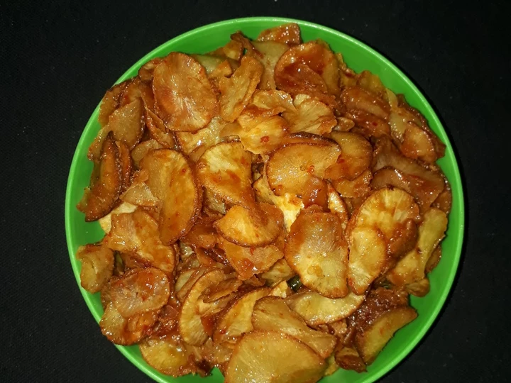 Langkah Gampang Membuat Resep Keripik Singkong Sambal Gula Merah yang Lezat Sekali Anti Ribet, Lezat