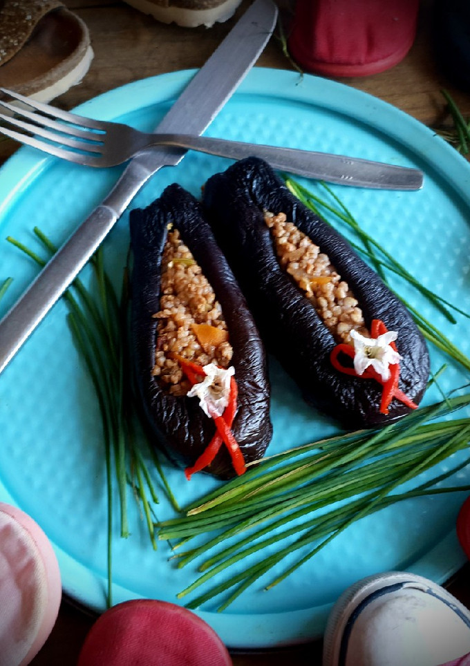 Una foto de Zapatitos de berenjenas
