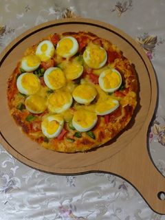 صورة لوصفة بيتزا البيض