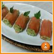 Rollitos de salmón ahumado con aguacate