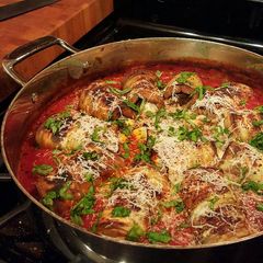 A picture of Eggplant Involtini.