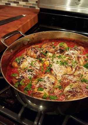 A picture of Eggplant Involtini.