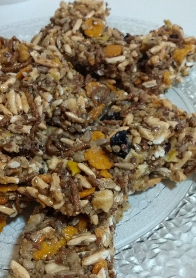 Una foto de Barritas de cereal y semillas sin horno