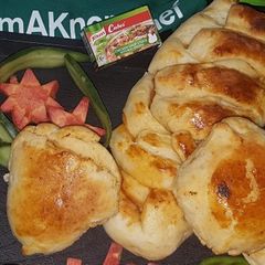 A picture of Chicken cheese braid and buns.