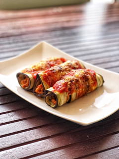 Una foto de Canelones de berenjena