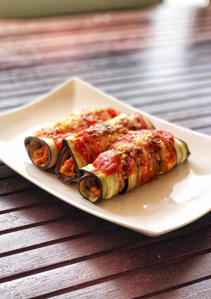 Una foto de Canelones de berenjena