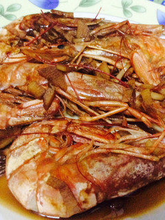 Una foto de Gambones en salsa de oloroso 🦐🍷