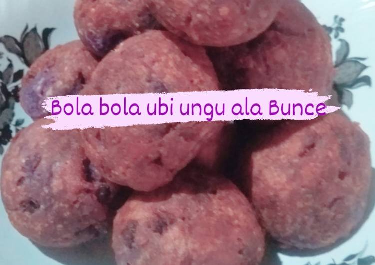 Bola bola ubi ungu alias Gomak ala Bunce