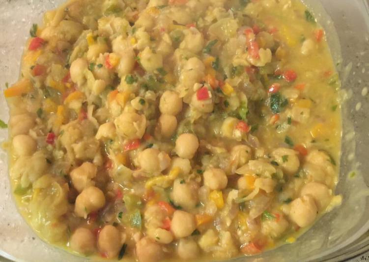 Step-by-Step Guide to Make Homemade Alkaline - Garbanzo Beans Stew (chick peas)